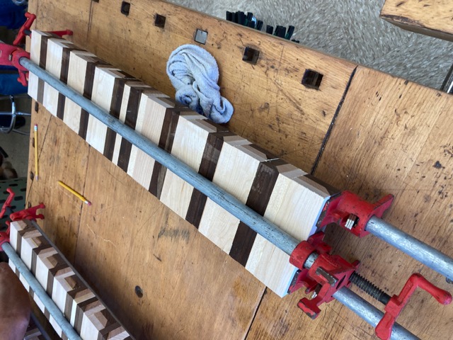 Cut, board reassembly and secondary glueup.